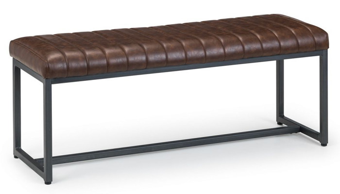 Upholstered Bench - Antique Brown
